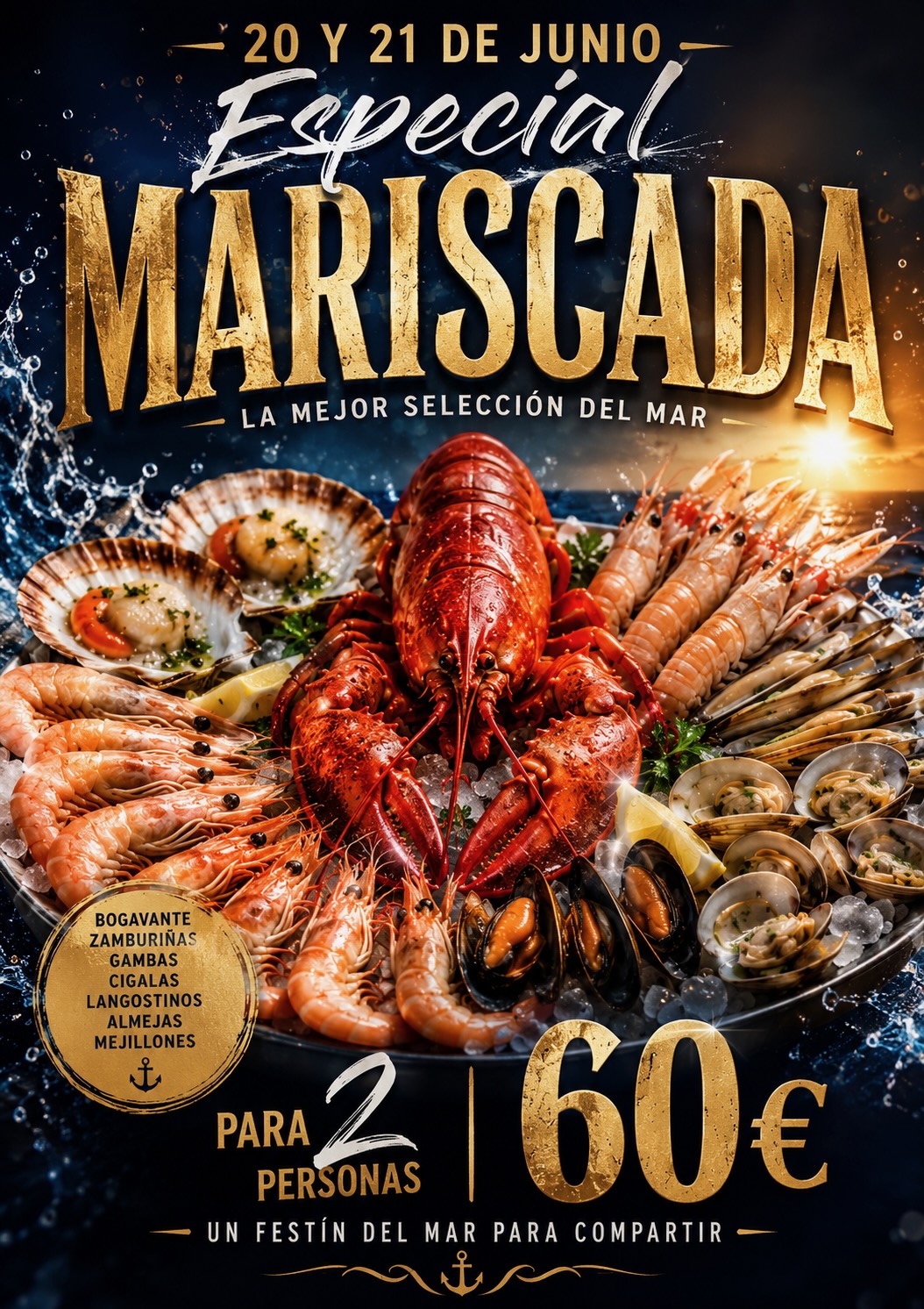 Especial Mariscada 20 y 21 de Junio